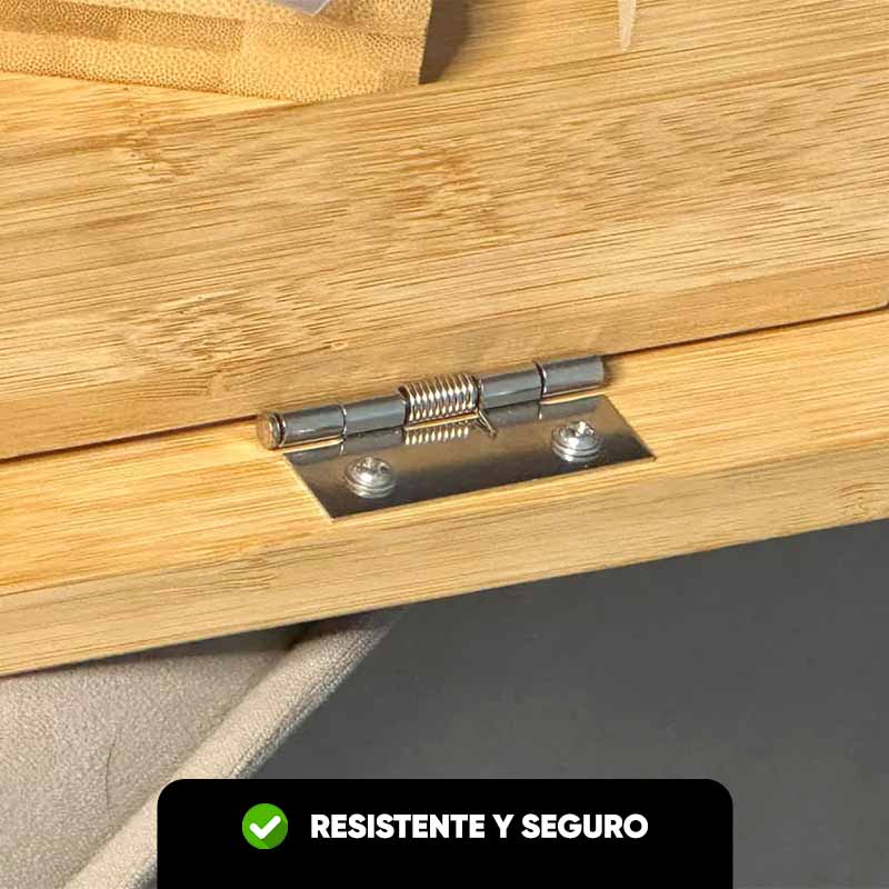 Bandeja de Bambu Rectangular para Sofa con Clips - Image 5