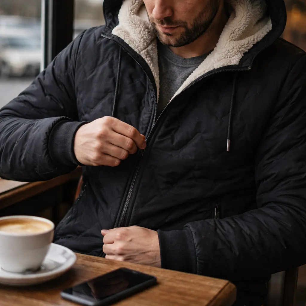 Campera Winter Zipp Con Forro super Calido - Image 3