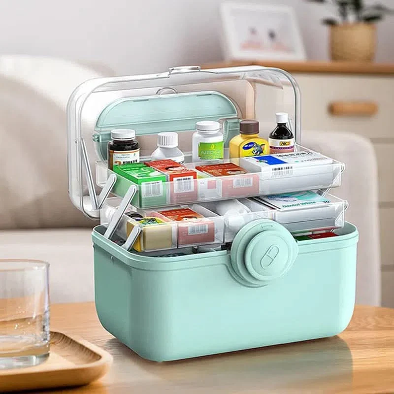 Contenedor Bucket Organizador de Medicamentos 3 Divisiones - Image 5