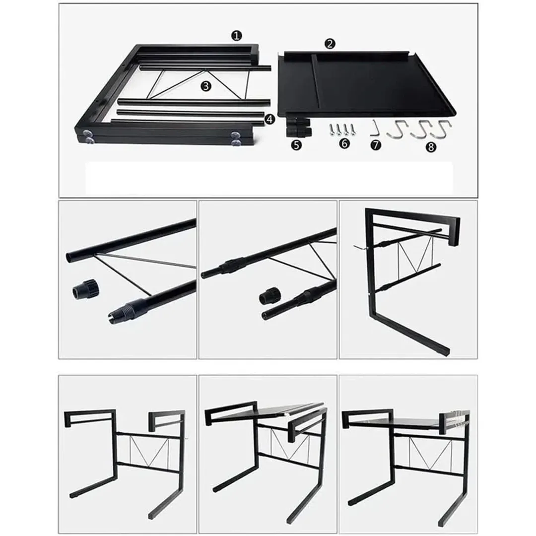 Estante de Metal para microondas con largo ajustable - Image 17