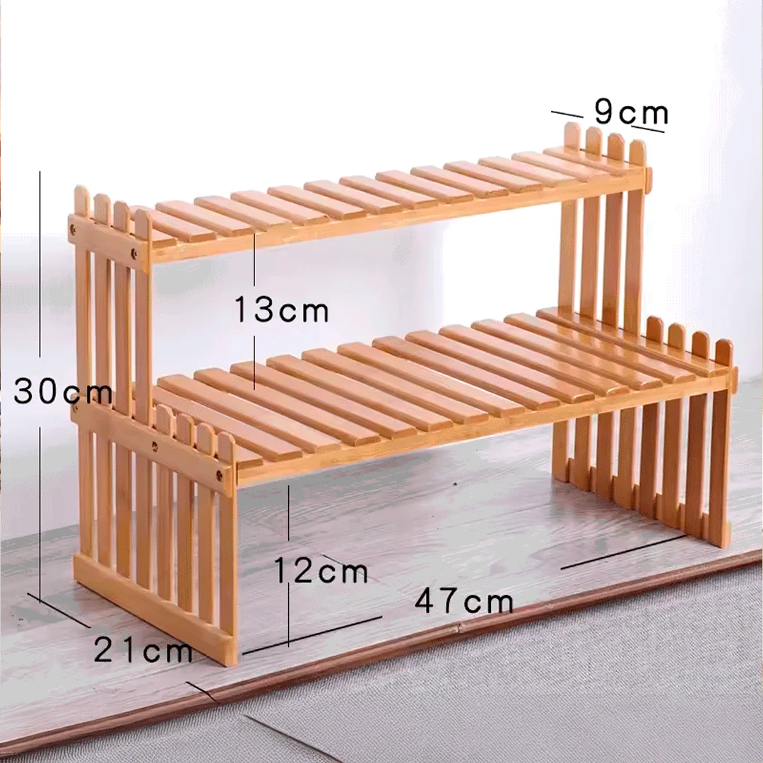 Estanteria Decorativa en Madera 2 Niveles - Image 8