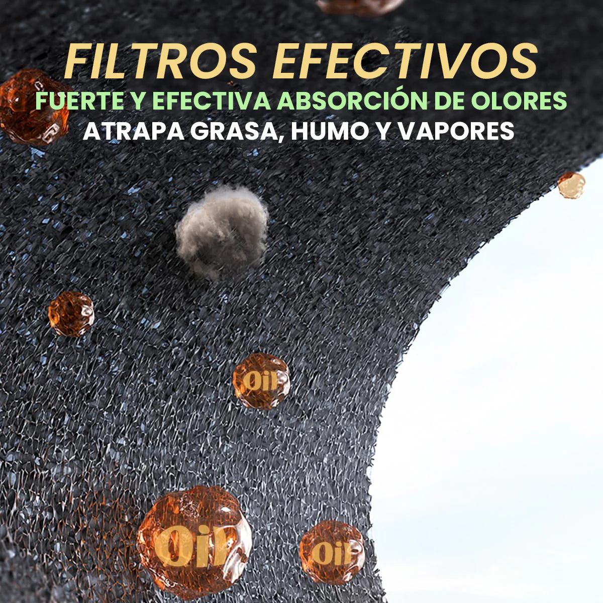 Extractor Portátil para cocina con 4 filtros de Carbón - Image 3