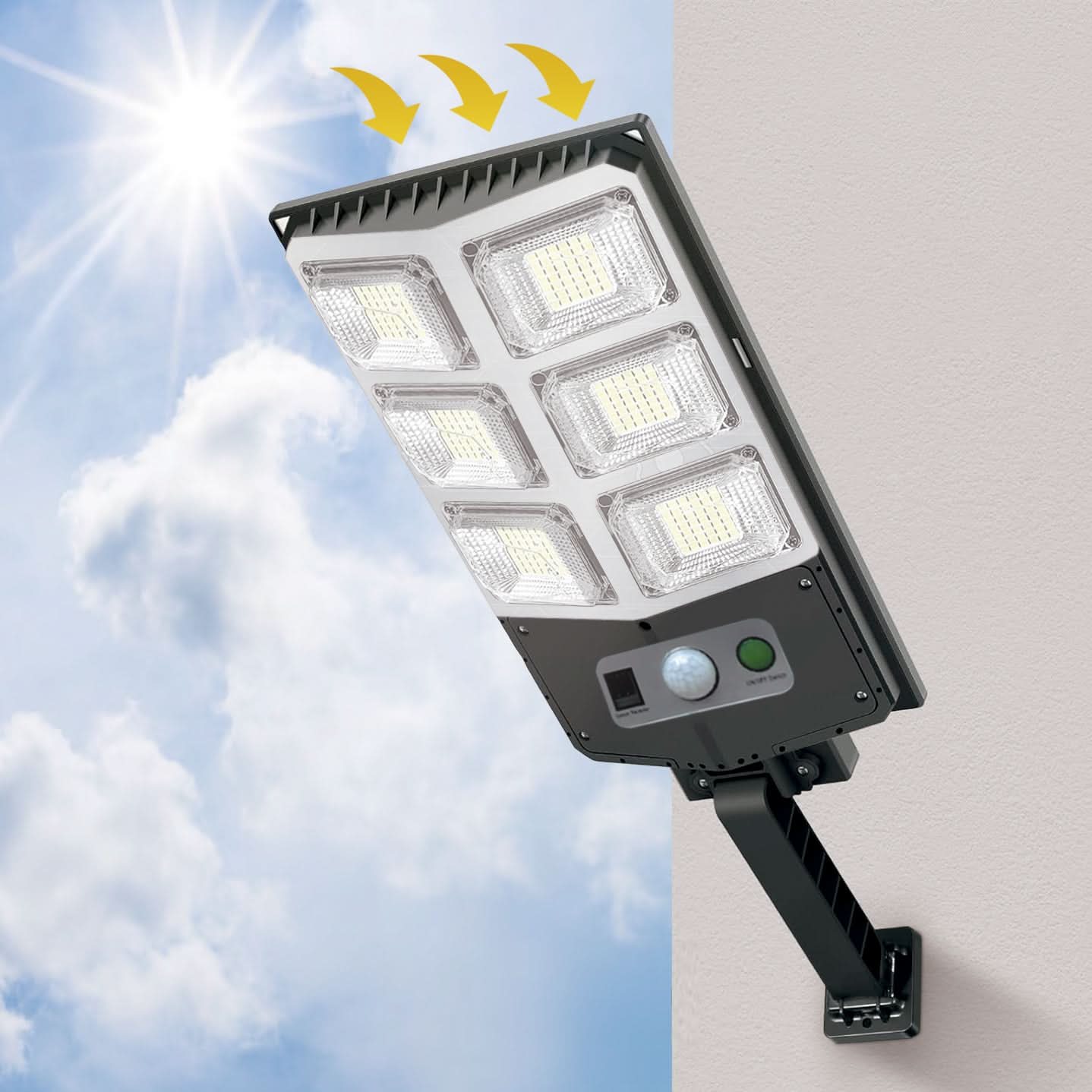 Foco Solar de 6 Luces Ip65 de 60w Milgenial - Image 3