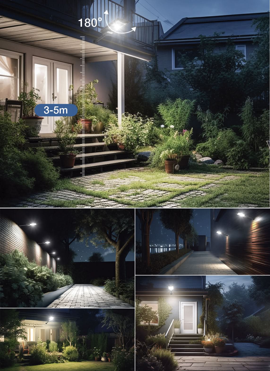 Foco Solar de 6 Luces Ip65 de 60w Milgenial - Image 4