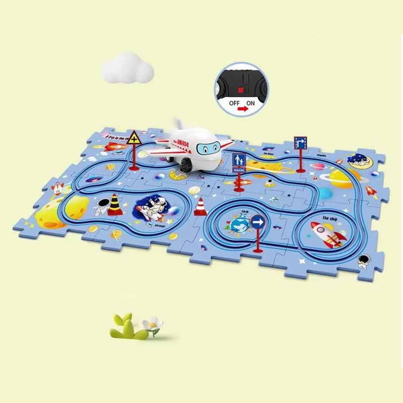 Juego de Pistas de Rompecabezas con Carrito Eléctrico - Image 4