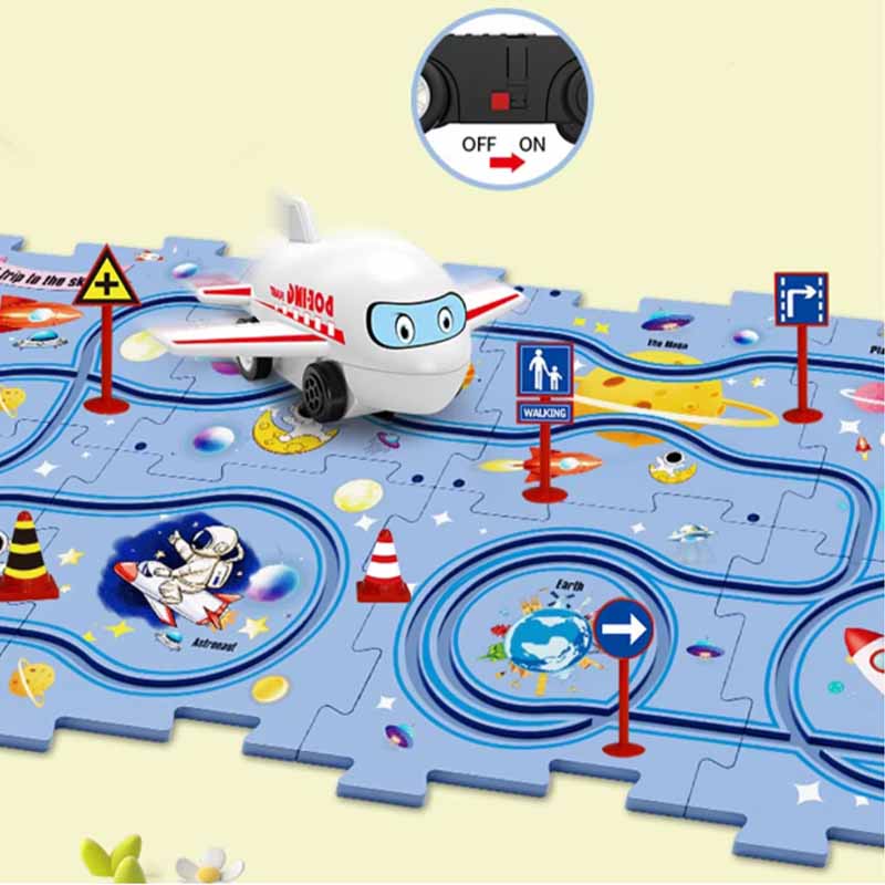 Juego de Pistas de Rompecabezas con Carrito Eléctrico - Image 5
