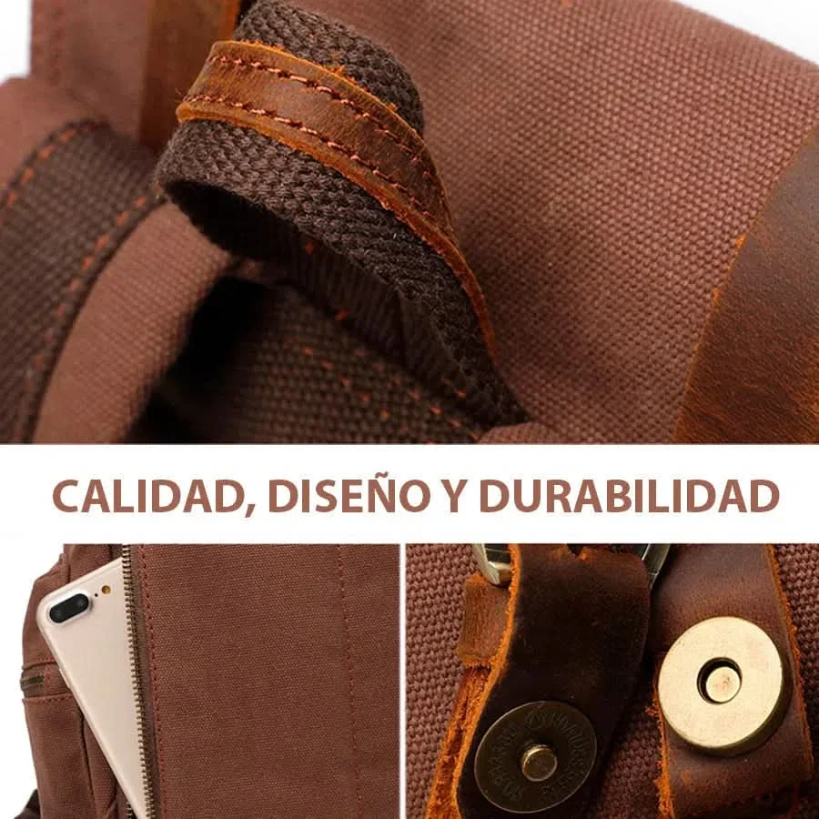 Mochila Kaukko Vintage Casual de Lona Marca Vinitivo - Image 6
