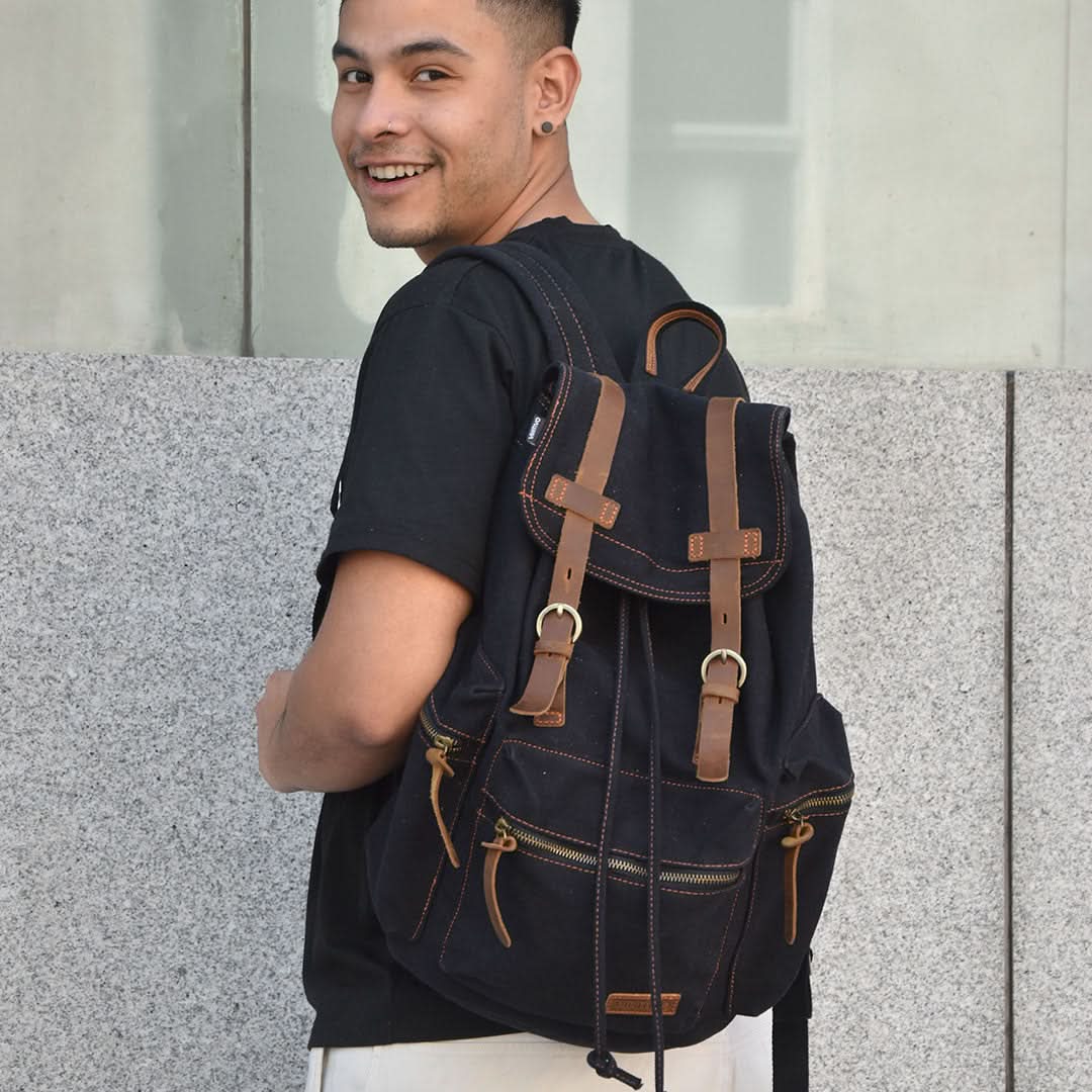 Mochila Kaukko Vintage Casual de Lona Marca Vinitivo - Image 9