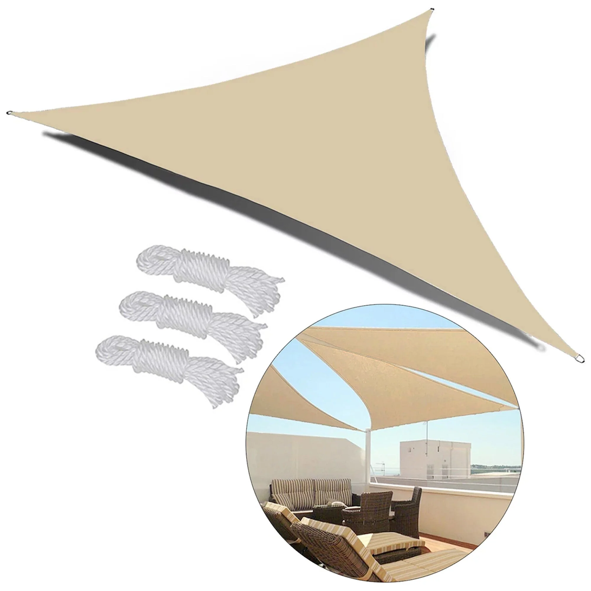 Malla Parasol Triangular Vela Impermeable - Image 8