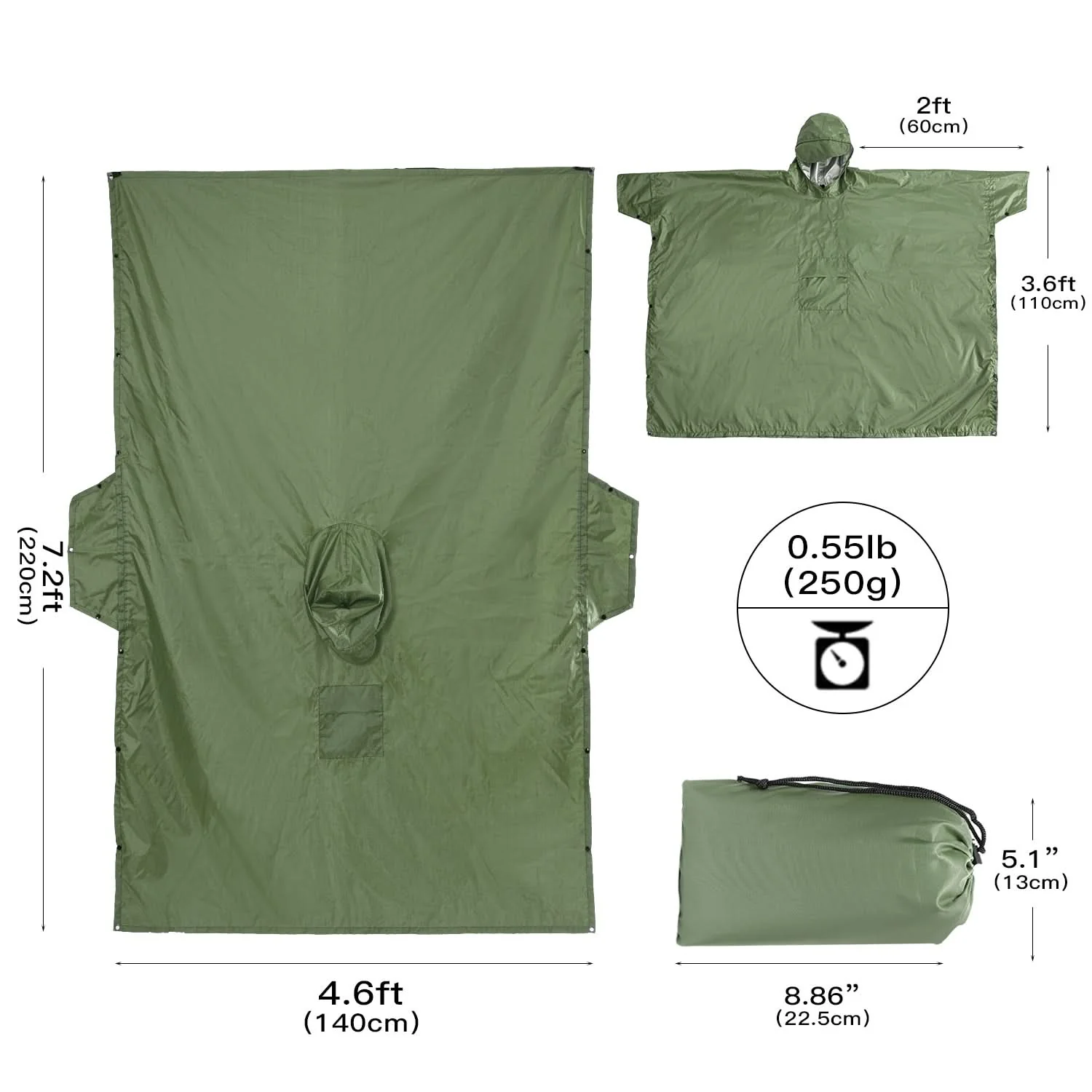 Pilot de LLuvia Impermeable 3 en 1 con Capucha - Image 13