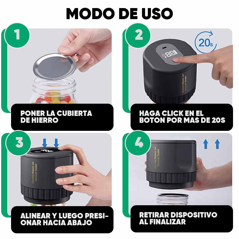 Selladora al Vacio Inalámbrica para Frascos - Image 5
