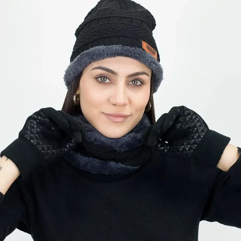 Set de Gorro, Guantes y Bufanda en Lana - Image 9