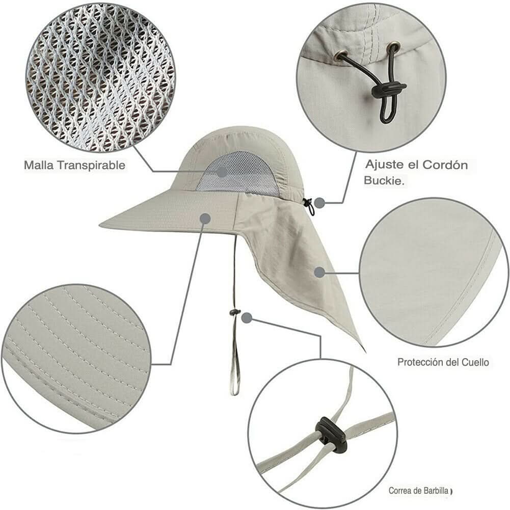 Sombrero con Solapa con Protección para el Cuello - Image 10