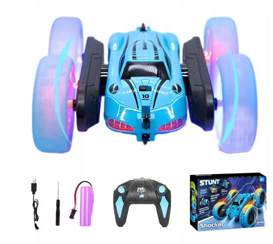Supercar 360 Grados Recargable con Luz y Control Remoto - Image 3