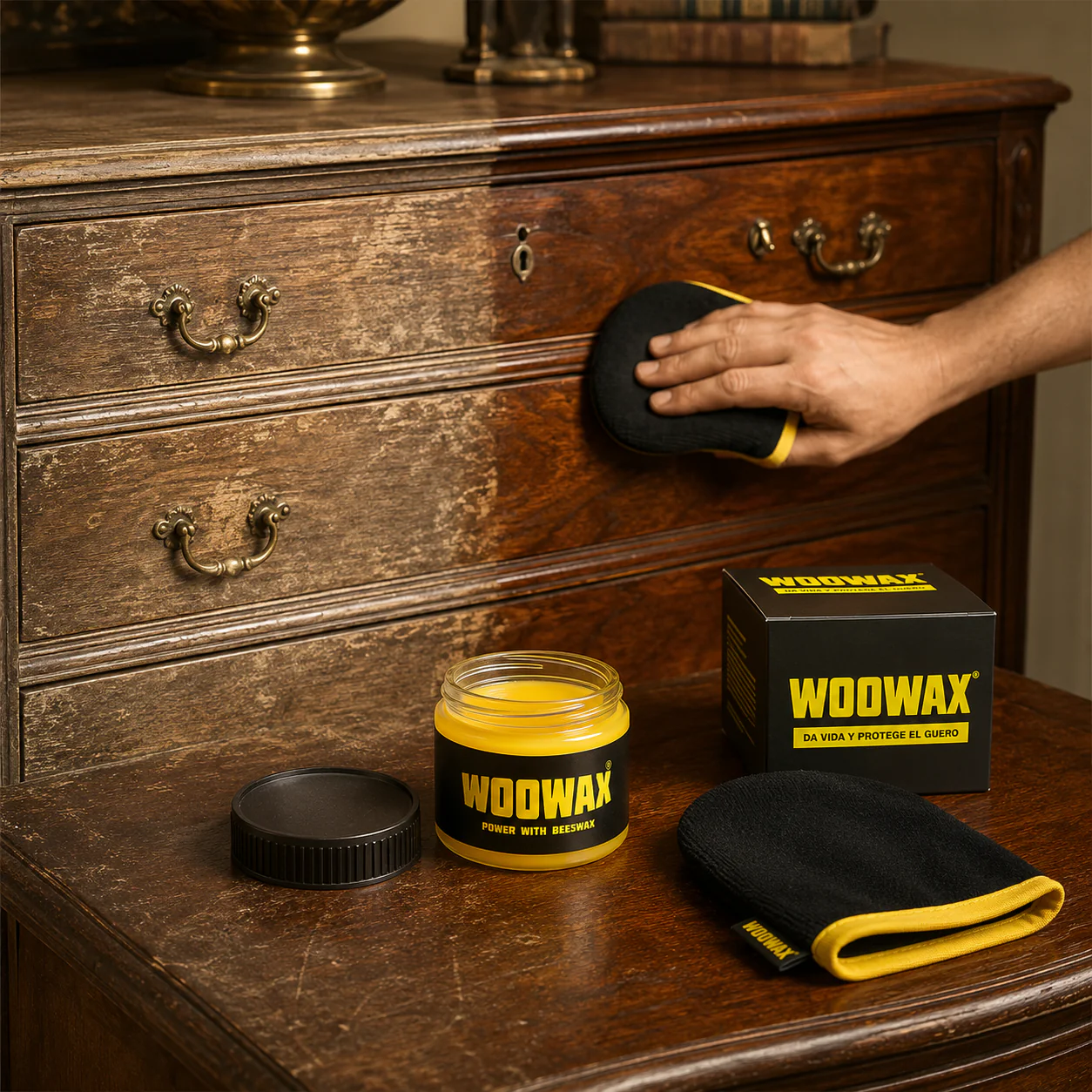 Lustrador de Muebles y Madera de Cera de Abejas WooWax - Image 3