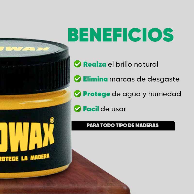 Lustrador de Muebles y Madera de Cera de Abejas WooWax - Image 5